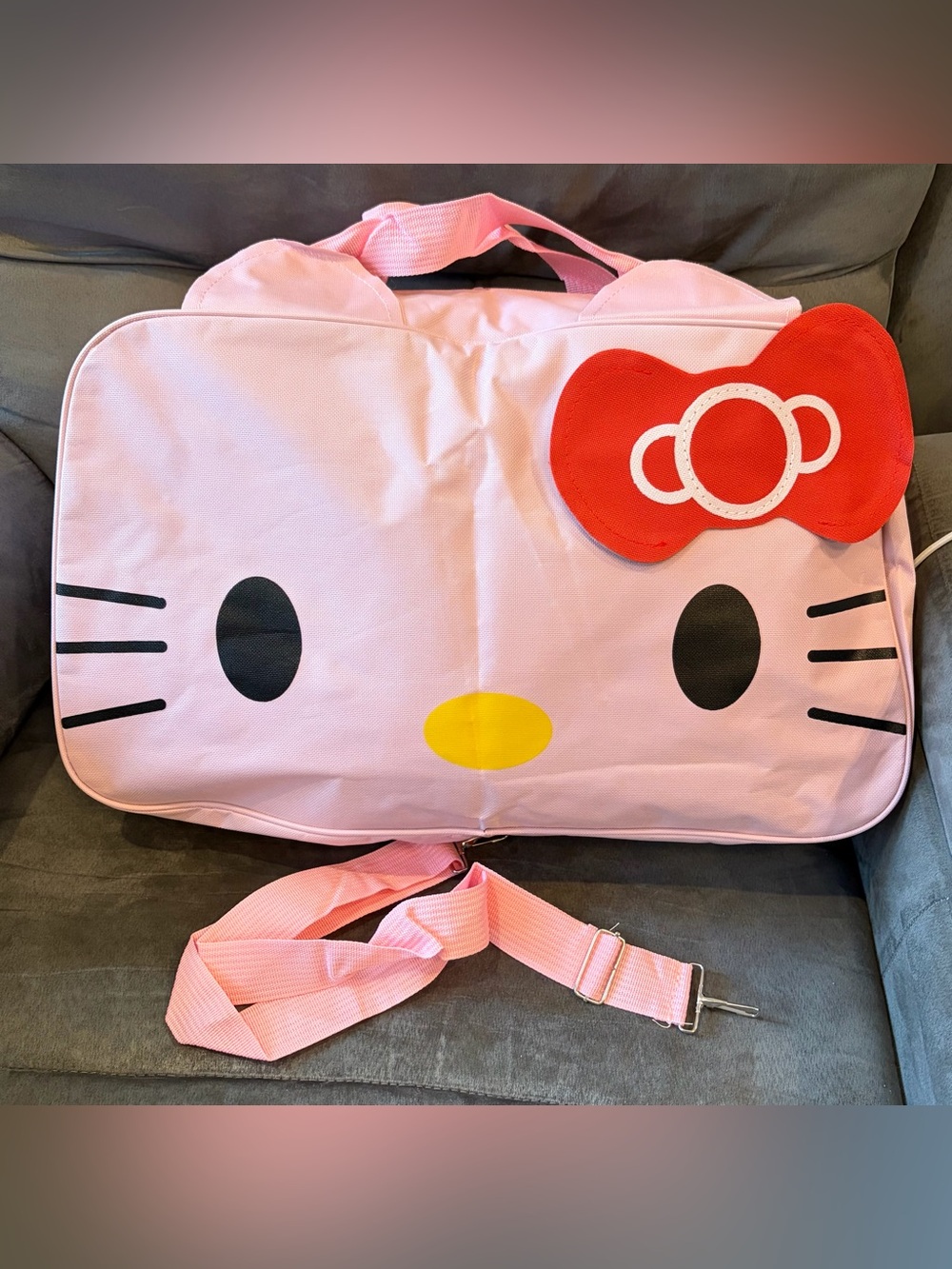 Hello Kitty Large Pink Duffle Bag, New